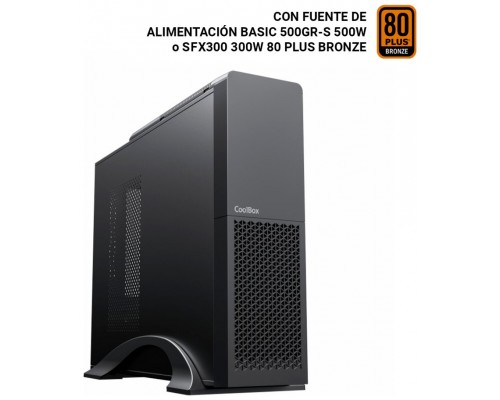 CAJA SOBREMESA MICROATX SLIM T313-1 NEGRO COOLBOX (Espera 4 dias)