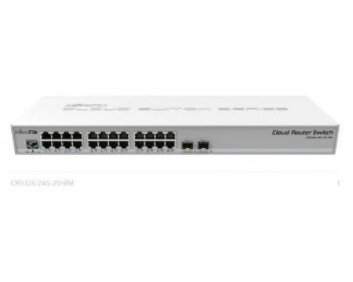 HUB SWITCH 24 PTOS MIKROTIK CRS326-24G-2S+RM