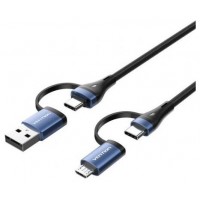 CABLE USB 2.0 TIPO USB-C/M-USB/M USB-C/M-MICROUSB/M 1 M NEGRO/AZUL VENTION (Espera 4 dias)-2183 CABLE USB 2.0 TIPO USB-C/M-USB/M USB-C/M-MICROUSB/M 1 M NEGRO/AZUL VENTION (Espera 4 dias)
