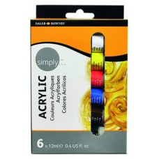 SET PINTURA ACRÍLICA 6X12ML SIMPLY DALER ROWNEY D126500006 (Espera 4 dias)