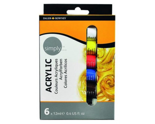 SET PINTURA ACRÍLICA 6X12ML SIMPLY DALER ROWNEY D126500006 (Espera 4 dias)