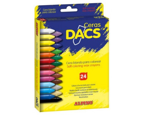 ESTUCHE DE 24 UNIDADES CERAS DACS BLANDAS NO MANCHAN DACS DA050295 (Espera 4 dias)