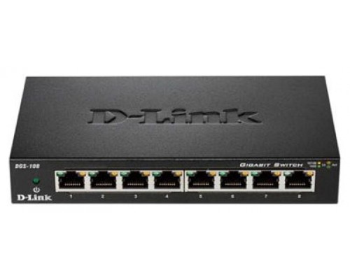 SWITCH D-LINK  8P DGS-108/E 10/100/1000 METAL SOHO