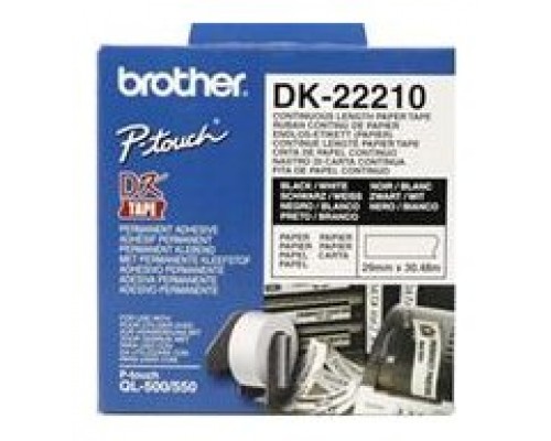 BROTHER CINTA DE PAPEL CONTINUO BLANCO, 29MM X 30,48M  (DK22 (Espera 4 dias)