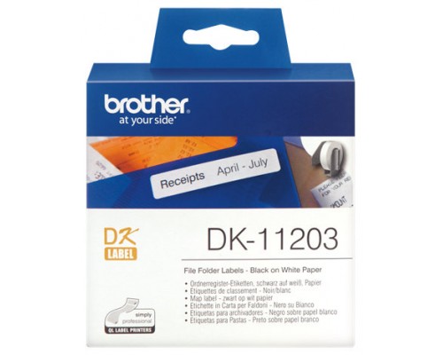 Brother Etiquetas DK11203 Carpetas 17x87 mm 300 ud