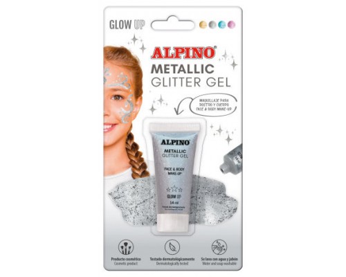 BLÍSTER MAQUILLAJE CON COLOR Y PURPURINA GLITTER PLATA ALPINO DL000601 (Espera 4 dias)