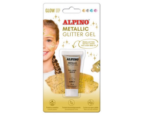 BLÍSTER MAQUILLAJE CON COLOR Y PURPURINA GLITTER DORADO ALPINO DL000602 (Espera 4 dias)