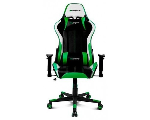 DRIFT DR175 Silla para videojuegos universal Asiento acolchado Negro, Verde, Blanco (Espera 4 dias)