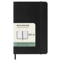AGENDA 18M 2025-2026 SEMANAL P (9 X 14 CM) NEGRA TAPA BLANDA MOLESKINE DSB18WN2Y26 (Espera 4 dias)