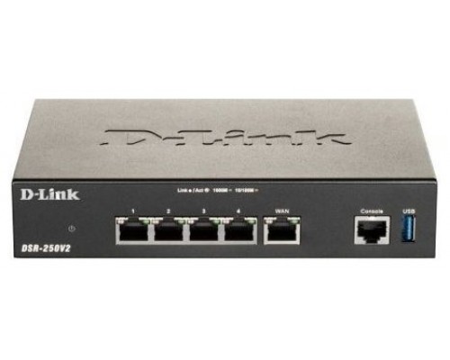 ROUTER VPN D-LINK DSR-250NV2 1P WAN GIGA 3P LAN GIGA