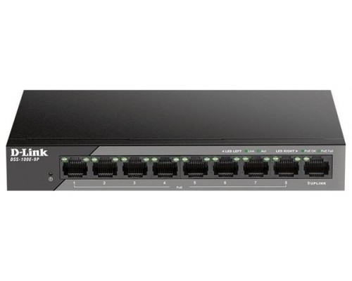 SWITCH NO GESTIONABLE D-LINK DSS-100E-9P POE (130W