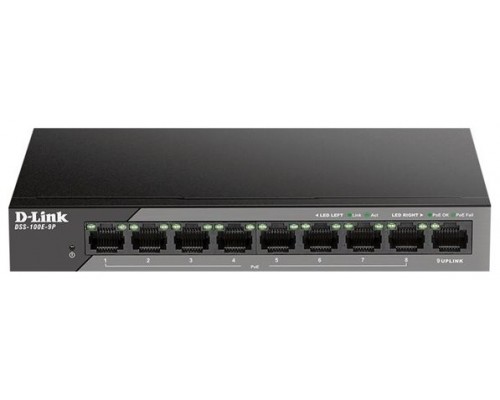 D-LINK SWITCH 8 PUERTOS 10/100 + 1000BaseT PoE LONG RANGE (Espera 4 dias)