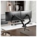 AISENS - SOPORTE DE MESA ECO CONTRAPESO GIRATORIO E INCLINABLE PARA MONITOR/TV 9KG (3 PIVOTES, 2 BRAZOS) DE 17-32, NEGRO