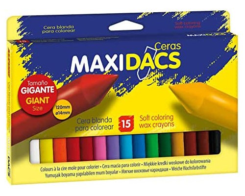 ESTUCHE 15 CERAS PARA NIÑOS MAXIDACS DACS DX050216 (Espera 4 dias)