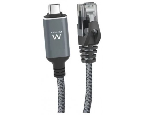 EWENT Cable USB-C 3.1 A RJ45 CAT6 FTP, 1Gbps, 1,5m