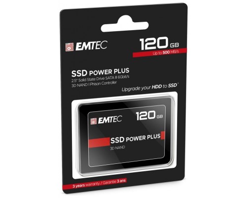 SSD 2.5" 120GB EMTEC POWER PLUS X150 3D NAND SATA3 (Espera 4 dias)