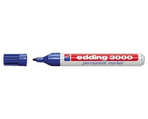 MARCADOR PERMANENTE PUNTA REDONDA 1.5-3MM 3000 AZUL EDDING 3000-03 (MIN10) (Espera 4 dias)