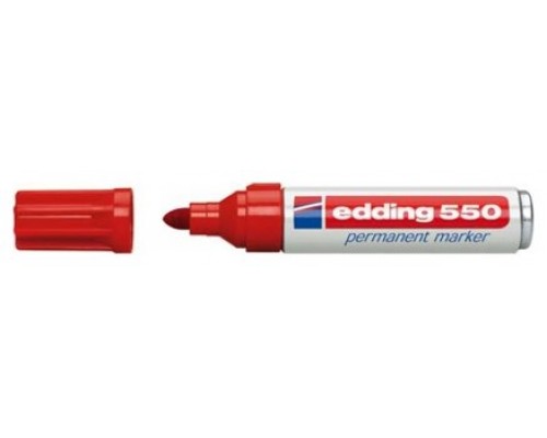 MARCADOR PERMANENTE PUNTA REDONDA 3-4MM 550 ROJO EDDING 550-02 (MIN10) (Espera 4 dias)