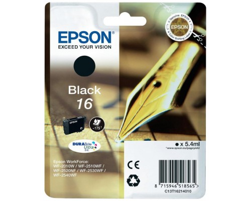 TINTA EPSON C13T16214012 Nº 16 NEGRO (Espera 4 dias)