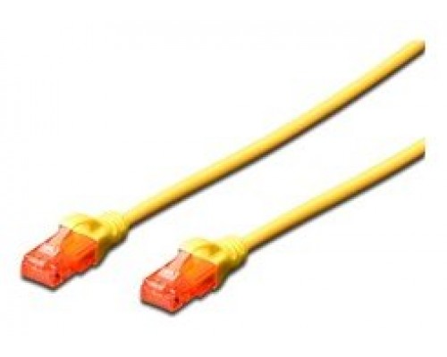 Ewent EW-6U-005 cable de red Amarillo 0,5 m Cat6 U/UTP (UTP) (Espera 4 dias)