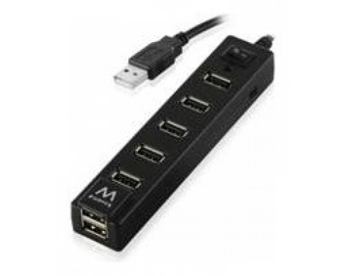 CONCENTRADOR USB-A DE ALTA VELOCIDAD USB 2.0 DE 7 PUERTOS INTERRUPTOR ON/OFF