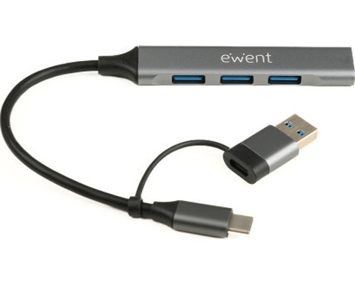 HUB EWENT EW1154 USB-C 3.2 GEN1 5GBPS 1XUSB-A 3.2 3XUSB-A 2.0 ALUMINIO-1420 HUB EWENT EW1154 USB-C 3.2 GEN1 5GBPS 1XUSB-A 3.2 3XUSB-A 2.0 ALUMINIO