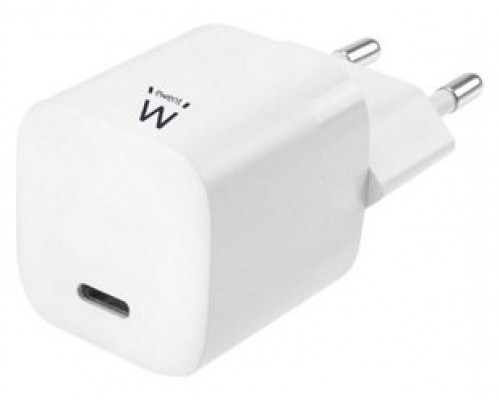 CARGADOR EWENT NANO USB-C AC PD 1 PUERTO (33 W) BLANCO