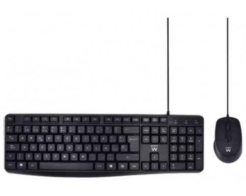 Ewent EW3006 kit teclado+ raton escrit. silenciosa