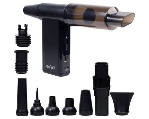 EWENT PISTOLA DE AIRE COMPRIMIDO 8 VELOCIDADES, ASPIRADOR, BOMBA DE VACIO E INFLADOR (180000 RPM) (Espera 4 dias)
