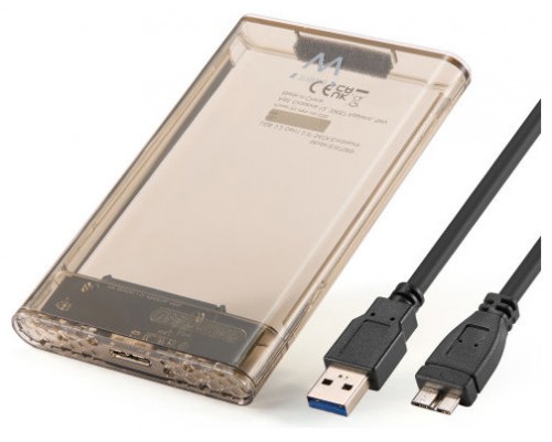 Ewent EW7069 caja para disco duro externo Caja externa para unidad de estado sólido (SSD) Transparente 2.5" (Espera 4 dias)