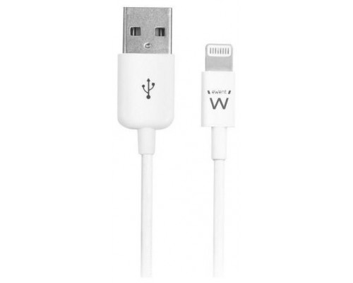 CABLE USB EWENT LIGHTNING- USB-A 2.0M BLANCO (Espera 4 dias)