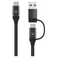 Ewent EW9918 cable USB 1 m USB 3.2 Gen 1 (3.1 Gen 1) USB C Negro (Espera 4 dias)