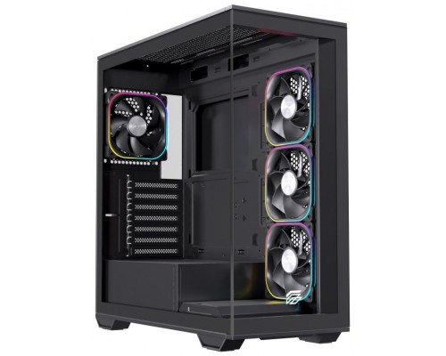 CAJA ATX SEMITORRE EINAREX S700 RGB 4 FANS NEGRA