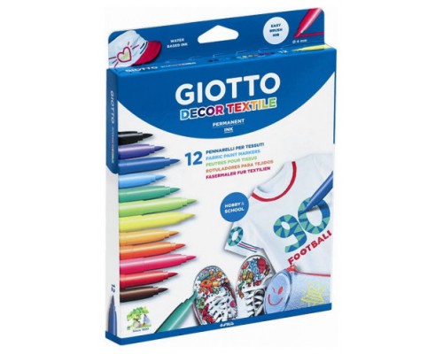 ESTUCHE 12 ROTULADORES GIOTTO DECO TEXTIL GIOTTO F49490000 (Espera 4 dias)