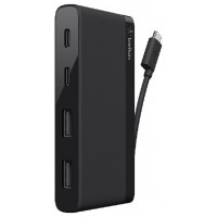 MINIHUB USB-C BELKIN F4U090BTBLK 4 PUERTOS, 2 USB-C, 2