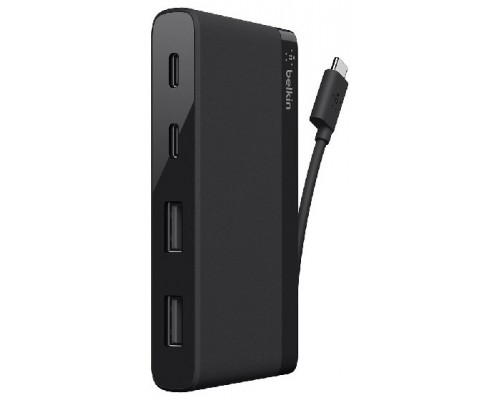 MINIHUB USB-C BELKIN F4U090BTBLK 4 PUERTOS,  2 USB-C,