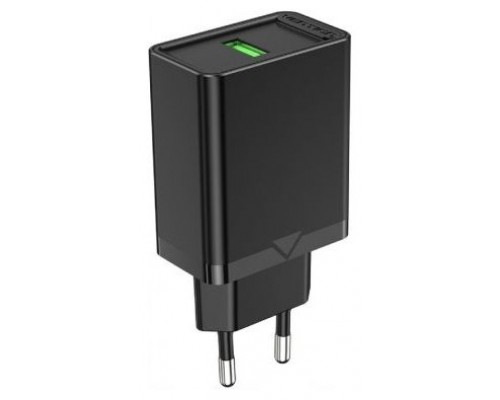 CARGADOR PARED 18W USB-A 3A NEGRO VENTION (Espera 4 dias)