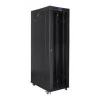 ARMARIO LANBERG RACK 19" 42U 600X1200 FLAT PACK NEGRO PUERTA CRISTAL CON LCD
