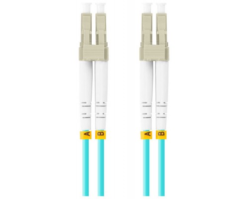 CABLE DE FIBRAOPTICA LANBERG 3M MULTI LC/UPC-LC/UPC DUPLEX OM3 50/125 LSZH  AZUL