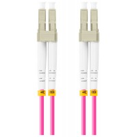 CABLE DE FIBRAOPTICA LANBERG 2M MULTI LC/UPC-LC/UPC DUPLEX OM4 50/125 LSZH VIOL