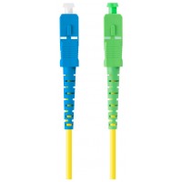 LATIGUILLO FIBRA 1M LANBERG MONO SC/APC-SC/UPC SIMPLEX G657A1 LSZH AMARILLO