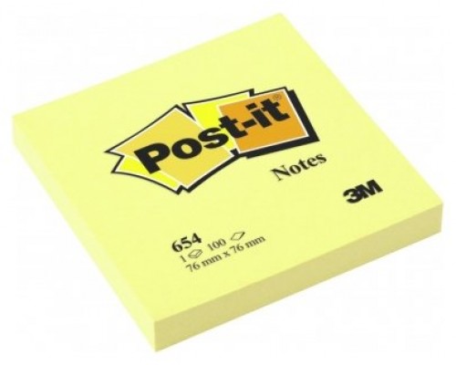 BLOC 100 HOJAS NOTAS ADHESIVAS 76X76MM COLORES SURTIDOS 654 ENCELOFANADO CAJA DISPENSADORA 6820-COL-W10 POST-IT 7100317840 (MIN10) (Espera 4 dias)