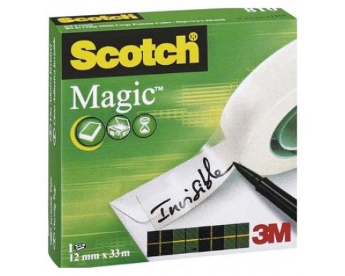 ROLLO CINTA INVISIBLE 12MM X 33M MAGICCAJA CARTÓN 810/1233 SCOTH 7100054153 (Espera 4 dias)