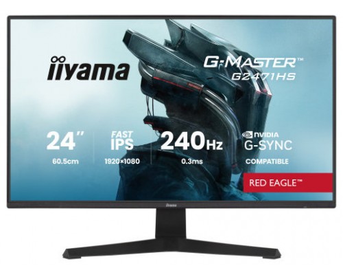 MONITOR IIYAMA 24 PULGADAS RESOLUCIÓN FULL HD (1920X1080), PANEL IPS, 0,8 MS (MPRT), 165 HZ, BRILLO 250, CONTRASTE 1100:1, HDMI, DISPLAYPORT, USB HUB, ALTAVOCES 2 × 2W, FLICKER-FREE, LOW BLUE LIGHT, FREE SYNC, BLACK TUNER. (Espera 4 dias)-10512 MONITOR IIYAMA 24 PULGADAS RESOLUCIÓN FULL HD (1920X1080), PANEL IPS, 0,8 MS (MPRT), 165 HZ, BRILLO 250, CONTRASTE 1100:1, HDMI, DISPLAYPORT, USB HUB, ALTAVOCES 2 × 2W, FLICKER-FREE, LOW BLUE LIGHT, FREE SYNC, BLACK TUNER. (Espera 4 dias)