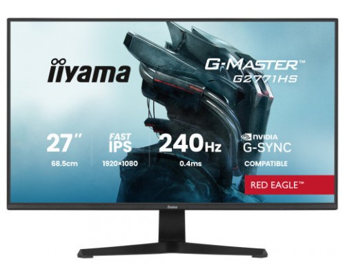 MONITOR IIYAMA 27 PULGADAS RESOLUCIÓN FULL HD (1920X1080), PANEL FAST IPS, 0,2 MS (MPRT), 240 HZ, BRILLO 300, CONTRASTE 1000:1, HDMI, DISPLAYPORT, USB HUB, ALTAVOCES 2 × 2W, FLICKER-FREE, LOW BLUE LIGHT, FREE SYNC PREMIUM, BLACK TUNER (Espera-10514 MONITOR IIYAMA 27 PULGADAS RESOLUCIÓN FULL HD (1920X1080), PANEL FAST IPS, 0,2 MS (MPRT), 240 HZ, BRILLO 300, CONTRASTE 1000:1, HDMI, DISPLAYPORT, USB HUB, ALTAVOCES 2 × 2W, FLICKER-FREE, LOW BLUE LIGHT, FREE SYNC PREMIUM, BLACK TUNER (Espera