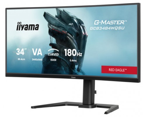 MONITOR IIYAMA G-MASTER GCB3484WQSU-B1, 34", CURVATURA 1500R, 180HZ, 500CD (Espera 4 dias)