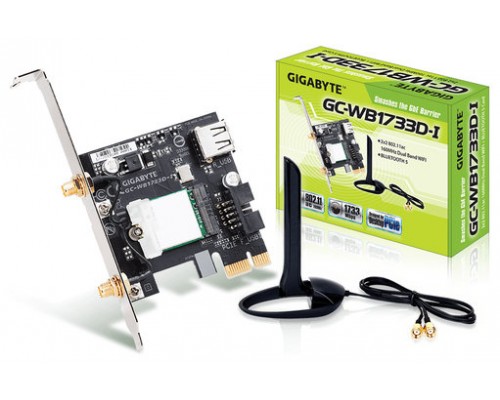 TARJETA DE RED WIRELESS GIGABYTE GC-WB1733D-I,AC 9260,PCI-E,WLAN/BT5.0,802.11AC,1733 MB/S (Espera 4 dias)