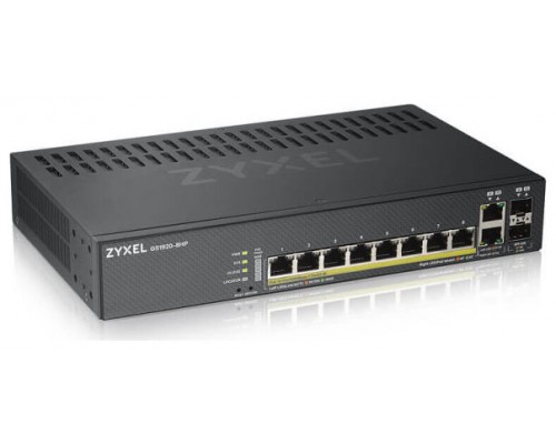 Zyxel GS1920-8HPV2 Gestionado Gigabit Ethernet (10/100/1000) Energía sobre Ethernet (PoE) Negro (Espera 4 dias)