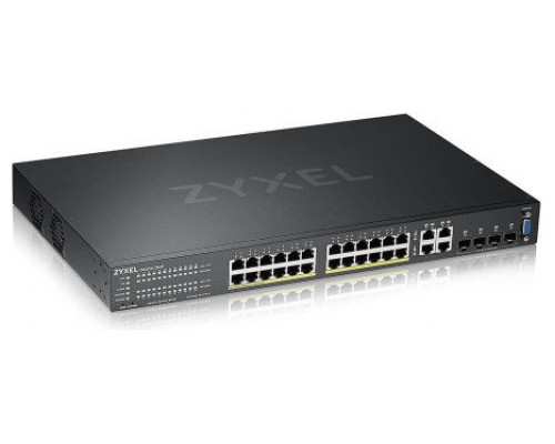 Zyxel GS2220-28HP-EU0101F switch Gestionado L2 Gigabit Ethernet (10/100/1000) Energía sobre Ethernet (PoE) Negro (Espera 4 dias)