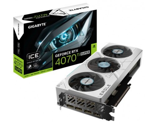 Gigabyte EAGLE GeForce RTX 4070 Ti SUPER OC ICE 16G NVIDIA 16 GB GDDR6X (Espera 4 dias)